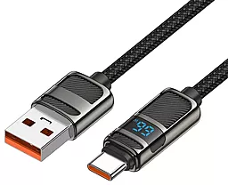 Кабель Hoco U137 USB-A - Type-C 66w 5a 1.2м cable Black - мініатюра 2 Кабель Hoco U137 USB-A - Type-C 66w 5a 1.2м cable Black - мініатюра 2