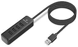 USB хаб REAL-EL HQ-175 4-in-1 black (EL123110008) - фото USB хаб REAL-EL HQ-175 4-in-1 black (EL123110008)