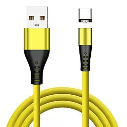 Кабель USB XoKo SC-400 Magnetic 3-in-1 USB to Type-C/Lightning/micro USB Cable yellow (SC-400MGNT-YL)