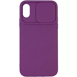 Чехол Epik Camshield Square Apple iPhone X, iPhone XS Purple - миниатюра 3