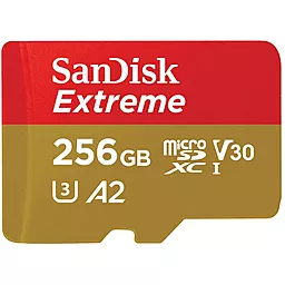 Карта памяти SanDisk microSDXC 256GB Extreme Class 10 UHS-I U3 V30 (SDSQXA1-256G-GN6MN)