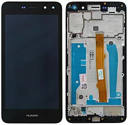 Дисплей Huawei Y5 2017, Y5 III, Y5 3, Y6 2017, Nova Young, Honor 6 Play с тачскрином и рамкой, оригинал Black - фото Дисплей Huawei Y5 2017, Y5 III, Y5 3, Y6 2017, Nova Young, Honor 6 Play с тачскрином и рамкой, оригинал Black