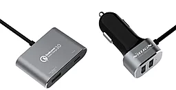 Автомобильное зарядное устройство с быстрой зарядкой Nillkin PowerShare 3xUSB + USB Type-C QC3.0 57W Black (NKC05) - миниатюра 2