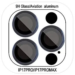 Защитное стекло Epik Metal Classic на камеру для Apple iPhone 17 Pro, 17 Pro Max Dark Blue - фото Защитное стекло Epik Metal Classic на камеру для Apple iPhone 17 Pro, 17 Pro Max Dark Blue
