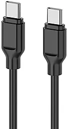 USB PD Кабель 2E Glow 60W USB Type-C - Type-C Cable Black (2E-CCCC-BL)