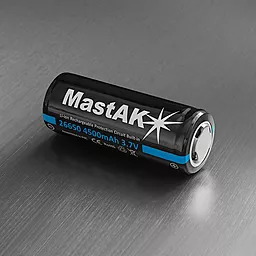 Аккумулятор MastAK 26650 3,7В 4500мАч с электроникой 1шт. - миниатюра 2