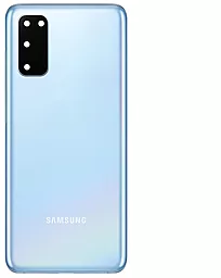 Задняя крышка корпуса Samsung Galaxy S20 G980 со стеклом камеры  Cloud Blue