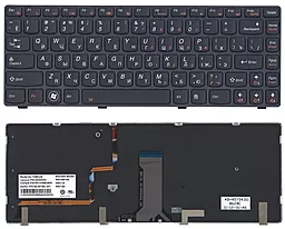 Клавіатура для ноутбуку Lenovo Y480 з підсвіткою Light чорна