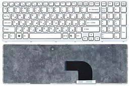 Клавиатура для ноутбука Sony Vaio SVE17 с рамкой  White