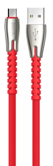 Кабель Hoco U58 Core USB-A - micro USB 12w 2.4a 1.2м cable Red - фото 1
