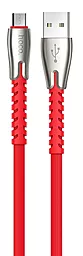 Кабель Hoco U58 Core USB-A - micro USB 12w 2.4a 1.2м cable Red - фото Кабель Hoco U58 Core USB-A - micro USB 12w 2.4a 1.2м cable Red