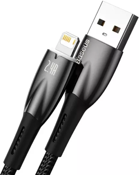 Кабель USB Baseus CADH0002 12W 2.4A USB-Lightning Cable Black (CADH000201) - фото 2