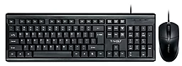 Комплект (клавиатура+мышка) TWolf TF500 Black - фото Комплект (клавиатура+мышка) TWolf TF500 Black