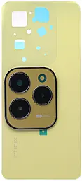 Задняя крышка корпуса Infinix Hot 40 со стеклом камеры, Original Horizon Gold - фото Задняя крышка корпуса Infinix Hot 40 со стеклом камеры, Original Horizon Gold