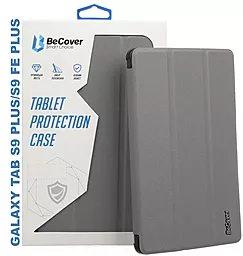 Чехол для планшета BeCover Smart Case для Samsung Galaxy Tab S9 Plus, S9 FE Plus 12.4" Gray (710324) - фото Чехол для планшета BeCover Smart Case для Samsung Galaxy Tab S9 Plus, S9 FE Plus 12.4" Gray (710324)