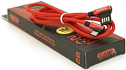 Кабель iKaku KSC-028 JINDIAN USB-A - micro USB 14w 2.8a 1м cable Red - фото Кабель iKaku KSC-028 JINDIAN USB-A - micro USB 14w 2.8a 1м cable Red