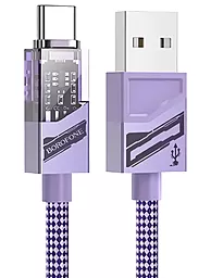 Кабель Borofone BU42 Octavia USB-A - Type-C 15w 3a 1.2м cable Purple - фото Кабель Borofone BU42 Octavia USB-A - Type-C 15w 3a 1.2м cable Purple