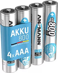 Аккумулятор Ansmann AAA/HR03 NI-MH 800 mAh BL 4 шт - фото Аккумулятор Ansmann AAA/HR03 NI-MH 800 mAh BL 4 шт
