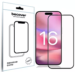 Защитное стекло BeCover для Apple iPhone 16 Black (712122)