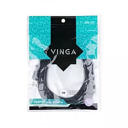 Аудио кабель Vinga AUX mini Jack 3.5mm M/M Cable 5 м black - миниатюра 3