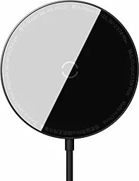 Бездротовий (індукційний) зарядний пристрій швидкої QI зарядки Baseus Simple Mini Magnetic Wireless Charger 15W Black (WXJK-F01)