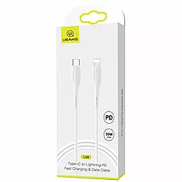 Кабель Usams U38 USB Type-C - Lightning 30w 3a 1.2м PD сable White - фото Кабель Usams U38 USB Type-C - Lightning 30w 3a 1.2м PD сable White