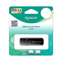 Флешка Apacer AH355 8GB USB 3.0 Black (AP8GAH355B-1) - мініатюра 2