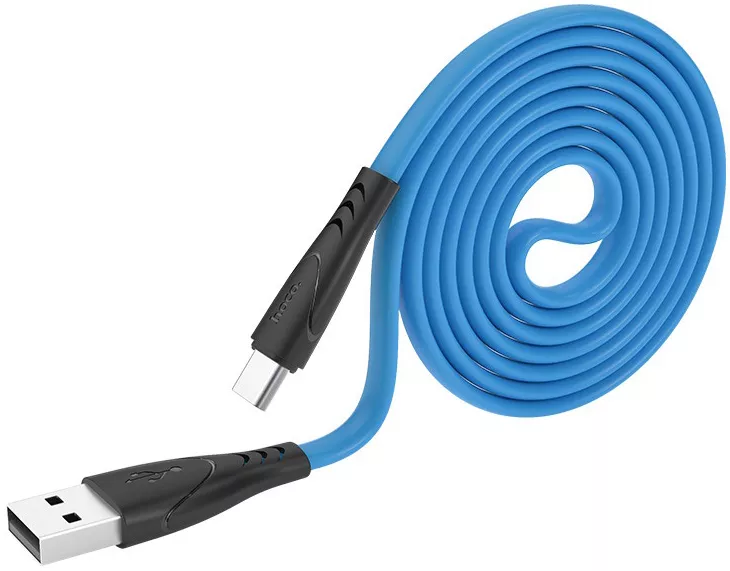 Кабель Hoco X42 USB-A - Type-C 12w 2.4a 1м cable Blue - фото 2