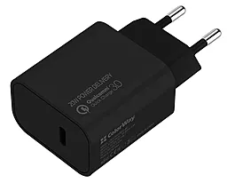Сетевое зарядное устройство с быстрой зарядкой ColorWay V2 20w PD USB-C fast charger black (CW-CHS026PD-BK) - фото Сетевое зарядное устройство с быстрой зарядкой ColorWay V2 20w PD USB-C fast charger black (CW-CHS026PD-BK)