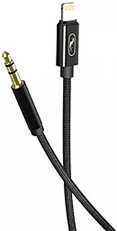 Аудио кабель SkyDolphin SR26 Braided Wire Aux mini Jack 3.5 mm - Lightning M/M cable 1 м black (SDAUX-000069) - фото Аудио кабель SkyDolphin SR26 Braided Wire Aux mini Jack 3.5 mm - Lightning M/M cable 1 м black (SDAUX-000069)