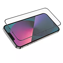 Защитное стекло Hoco Flash attach full screen silk HD tempered glass для iPhone 13 Pro Max (G1) Black