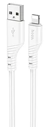 Кабель Hoco X97 Crystal Silicone USB-A - Lightning 12w 2.4a 1м cable White - фото Кабель Hoco X97 Crystal Silicone USB-A - Lightning 12w 2.4a 1м cable White