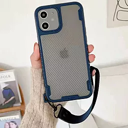 Чехол Epik TPU+PC TRAVEL Carbon для Apple iPhone 11 (6.1")  Синий - миниатюра 2