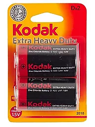 Батарейки Kodak D (R20) Extra Heavy Duty BLISTER CARD 2шт - фото Батарейки Kodak D (R20) Extra Heavy Duty BLISTER CARD 2шт