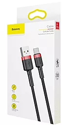 USB Кабель Baseus Cafule 2M USB Type-C Cable Red/Black (CATKLF-C91) - мініатюра 5