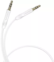 Аудіо кабель Borofone BL16 Clear Sound AUX mini Jack 3.5mm M/M Cable 1 м white - мініатюра 2