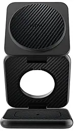 Беспроводная док-станция WIWU Wi-W035 Kevlar Mag Go 3-in-1 15w wireless charger black - фото Беспроводная док-станция WIWU Wi-W035 Kevlar Mag Go 3-in-1 15w wireless charger black