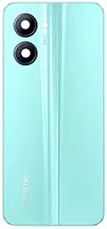 Задняя крышка корпуса Realme C33 / C33 2023 со стеклом камеры Aqua Blue - фото Задняя крышка корпуса Realme C33 / C33 2023 со стеклом камеры Aqua Blue