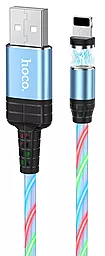 Кабель USB Hoco U90 Ingenious Streamer Lightning  Blue - миниатюра 3