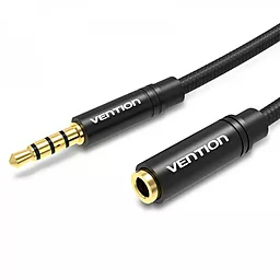 Аудіо подовжувач Vention AUX mini Jack 3.5 mm M/F 2 м Сable black (BHCBH)