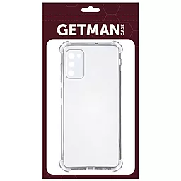 Чехол GETMAN Ease logo усиленные углы для Samsung Galaxy A03s Бесцветный (прозрачный) - миниатюра 2