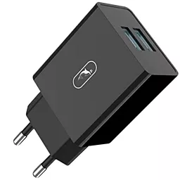 Сетевое зарядное устройство SkyDolphin SC30 2.1a 2xUSB-A ports home charger black (MZP-000169) - фото Сетевое зарядное устройство SkyDolphin SC30 2.1a 2xUSB-A ports home charger black (MZP-000169)