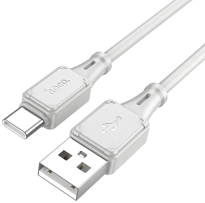 Кабель Hoco X101 silicone USB-A to Type-C 15w 3a 1м cable Gray - фото 2