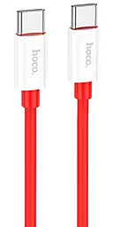 Кабель Hoco X87 Magic Silicone USB Type-C - Type-C 60w 3a 1м PD cable Red - фото Кабель Hoco X87 Magic Silicone USB Type-C - Type-C 60w 3a 1м PD cable Red