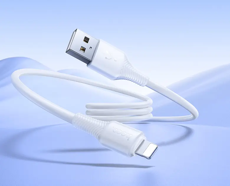 Кабель Hoco X120 USB-A - Lightning 12w 2.4a 1м cable White - фото 4