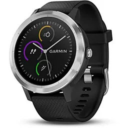 Смарт-годинник Garmin Vivoactive 3 Silver with Black Silicon (010-01769-B0) - фото Смарт-годинник Garmin Vivoactive 3 Silver with Black Silicon (010-01769-B0)