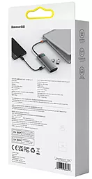 Мультипортовый USB Type-C хаб Baseus Gleam Series 4-in-1 gray (WKWG070013) - миниатюра 7
