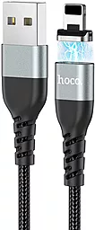 Кабель Hoco U96 Traveller Magnetic USB-A - Lightning 12w 2.4a 1.2м cable Black - фото Кабель Hoco U96 Traveller Magnetic USB-A - Lightning 12w 2.4a 1.2м cable Black