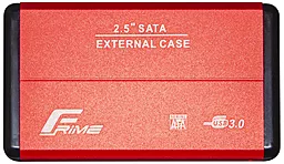 Карман для HDD Frime SATA 2.5" USB 3.0, Metal, Red (FHE23.25U30)
