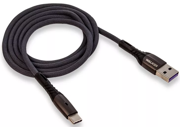 Кабель Walker C920 USB-A - Type-C 15w 3.1a 1м cable Dark/Grey - фото 1